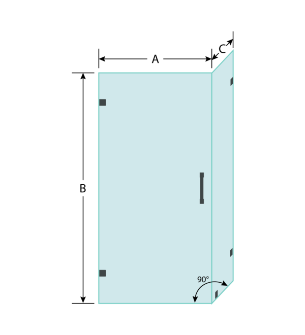 Corner Shower Panel and Door