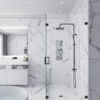 Dual Glass Shower Doors Three Panel